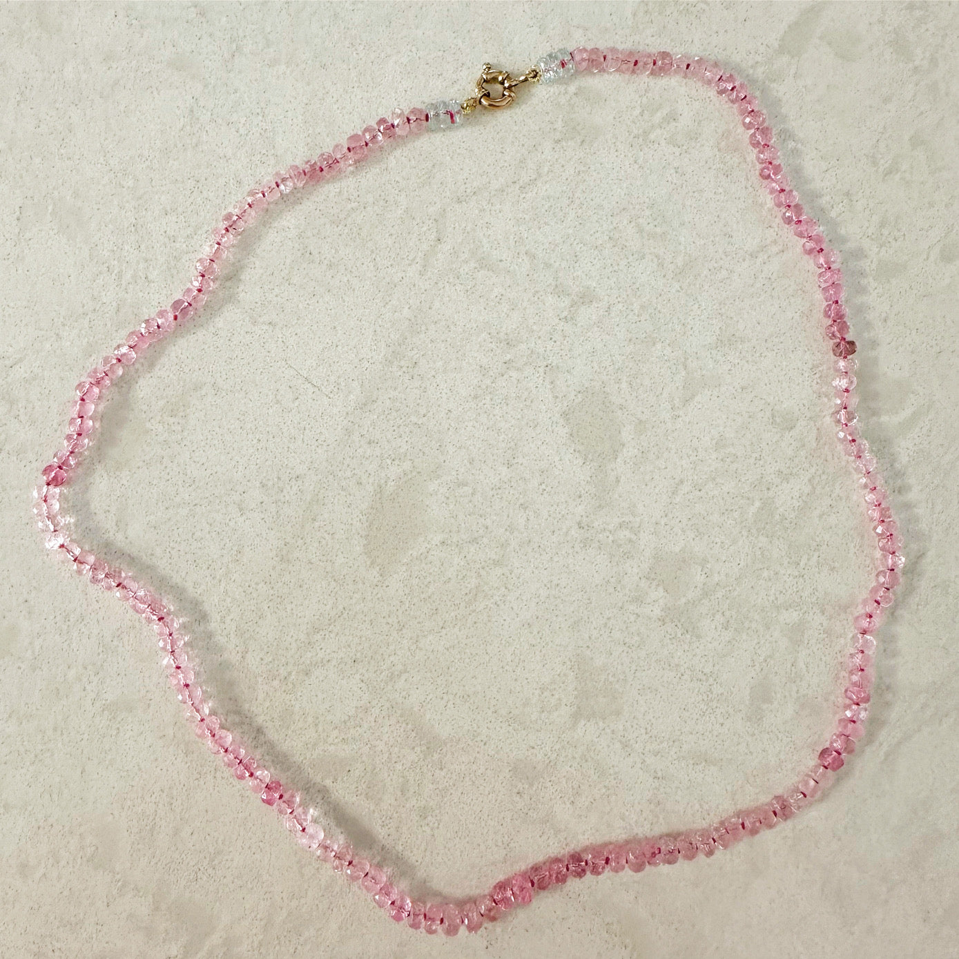 Burmese Pink Tourmaline Tennis Necklace
