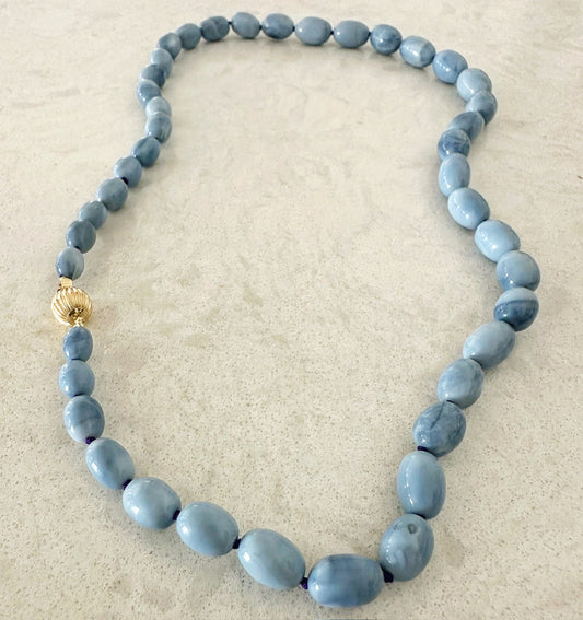 Owyhee Blue Opal Bead Necklace