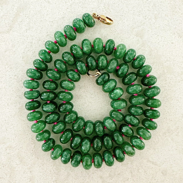 Green Beaded Candy Necklace