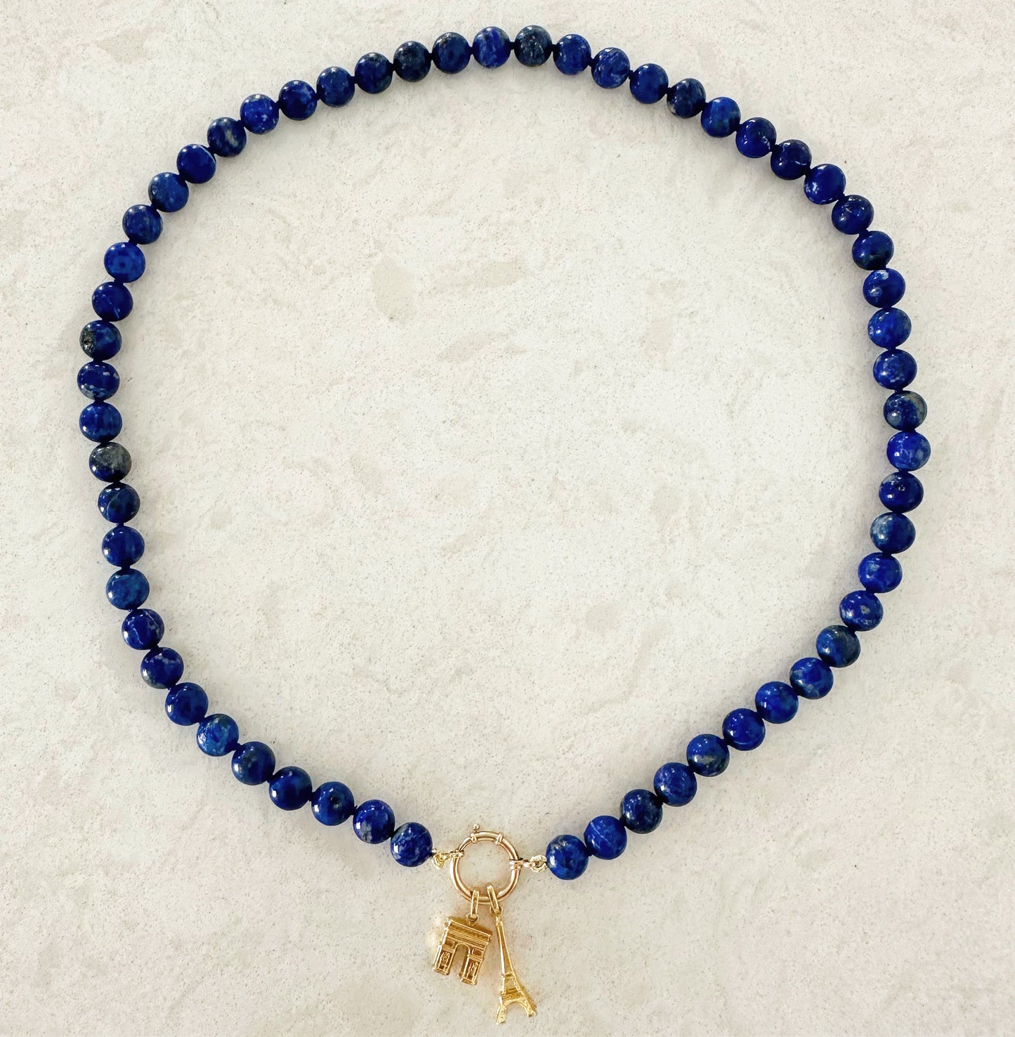 Lapis Bead Candy Necklace