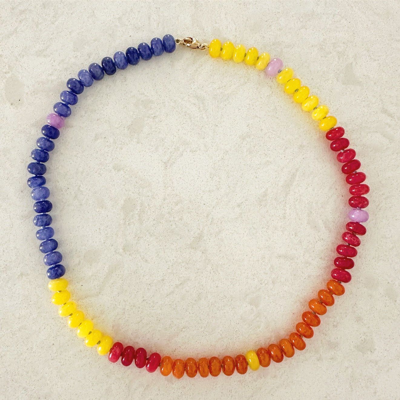 Rainbow Bead Candy Necklace