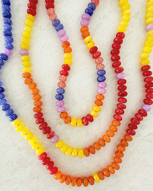 Rainbow Bead Candy Necklace