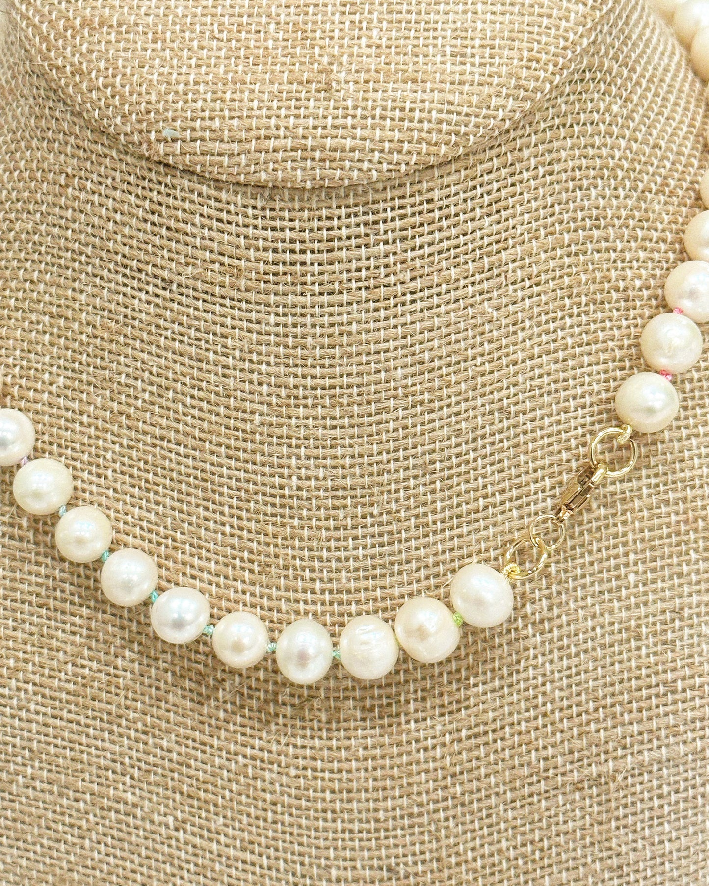 14K Gold Rainbow Pearl Bead Necklace